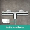 Hansgrohe Ecostat 1001 CL Thermostatic Exposed Bath Shower Mixer -Roc Bathroom Furni Store 13201000 d3