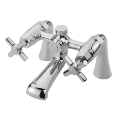 Tre Mercati Charleston Art Deco Pillar Bath Filler Tap - Chrome