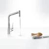 Hansgrohe Metris M71 Single Lever Kitchen Mixer 320 With Pull Out Spray - Stainless Steel 2 Hansgrohe Metris M71 Single Lever Kitchen Mixer 320 With Pull Out Spray - Stainless Steel -Roc Bathroom Furni Store 14820000 d2