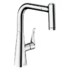 Hansgrohe Metris M71 Single Lever Kitchen Mixer 220 With Pull Out Spray - Chrome -Roc Bathroom Furni Store 14834000 l