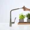 Hansgrohe Metris Select M71 Single Lever Kitchen Mixer 320 With Pull-Out Spout - Stainless Steel 2 Hansgrohe Metris Select M71 Single Lever Kitchen Mixer 320 With Pull-Out Spout - Stainless Steel -Roc Bathroom Furni Store 14884800 d2