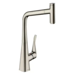 Hansgrohe Metris Select M71 Single Lever Kitchen Mixer 320 With Pull-Out Spout - Stainless Steel -Roc Bathroom Furni Store 14884800 l
