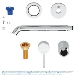 Grohe Essence Wall Mounted 2 Hole Basin Mixer L-Size - Chrome