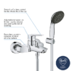 Grohe QuickFix Start Wall Mounted Bath Shower Mixer And Kit -Roc Bathroom Furni Store 23413002 d1