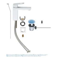 Grohe Eurocube Mono Basin Mixer With Pop-up Waste 12 Grohe Eurocube Mono Basin Mixer With Pop-up Waste -Roc Bathroom Furni Store 23445000 d3