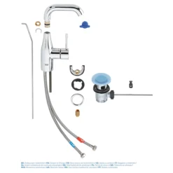 Grohe Essence M-Size Mono Basin Mixer With Pop-up Waste - Chrome -Roc Bathroom Furni Store 23462001 d2