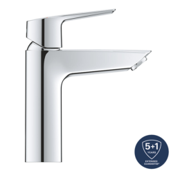 Grohe QuickFix Start SilkMove ES M-Size Mono Basin Mixer With Push-Open Waste