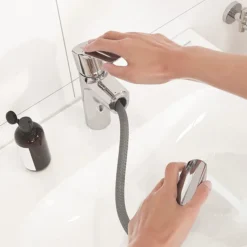 Grohe QuickFix Start Mono Basin Mixer With Pull Out Spout + Push-Open Waste -Roc Bathroom Furni Store 24205003 d3