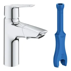 Grohe QuickFix Start Mono Basin Mixer With Pull Out Spout + Push-Open Waste -Roc Bathroom Furni Store 24205003 d5