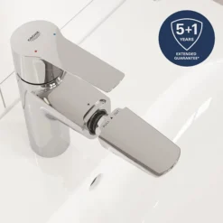 Grohe QuickFix Start Mono Basin Mixer With Pull Out Spout + Push-Open Waste -Roc Bathroom Furni Store 24205003 d6