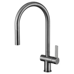 JTP Vos Brushed Black Single Lever Kitchen Sink Mixer With Pull Out Spray -Roc Bathroom Furni Store 27127bbl l