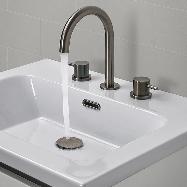 JTP Vos Brushed Black 3 Hole Deck Mounted Basin Mixer 3 JTP Vos Brushed Black 3 Hole Deck Mounted Basin Mixer