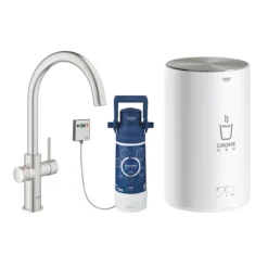 Grohe Red 2.0 Duo Instant Boiling Water Kitchen Tap And M Size Boiler - SuperSteel 7 Grohe Red 2.0 Duo Instant Boiling Water Kitchen Tap And M Size Boiler - SuperSteel -Roc Bathroom Furni Store 30058dc1 l