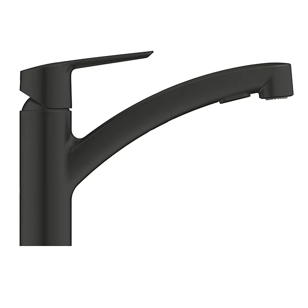 Grohe QuickFix Start Single Lever Kitchen Sink Mixer With Pull Out Spray - Matt Black 3 Grohe QuickFix Start Single Lever Kitchen Sink Mixer With Pull Out Spray - Matt Black