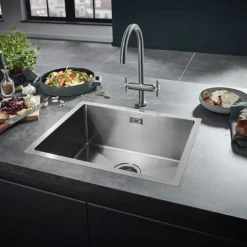 Grohe Atrio Two Handle Kitchen Sink Mixer - SuperSteel