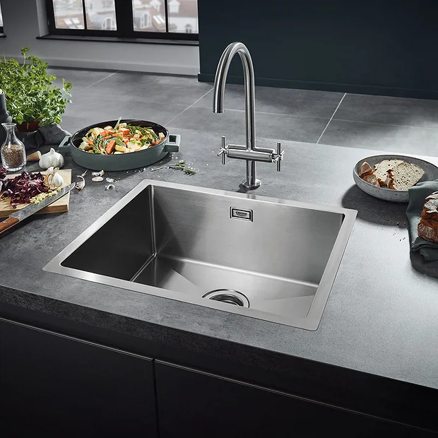 Grohe Atrio Two Handle Kitchen Sink Mixer - SuperSteel 3 Grohe Atrio Two Handle Kitchen Sink Mixer - SuperSteel