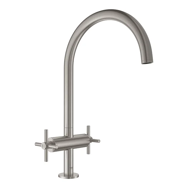 Grohe Atrio Two Handle Kitchen Sink Mixer - SuperSteel 4 Grohe Atrio Two Handle Kitchen Sink Mixer - SuperSteel - Image 2