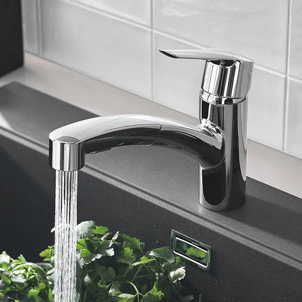 Grohe QuickFix Start Single Lever Kitchen Sink Mixer With Pull Out Spray - Chrome 5 Grohe QuickFix Start Single Lever Kitchen Sink Mixer With Pull Out Spray - Chrome - Image 3