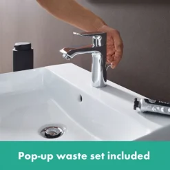 Hansgrohe Metris Single Lever Basin Mixer 110 With Pop-up Waste -Roc Bathroom Furni Store 31080000ai4