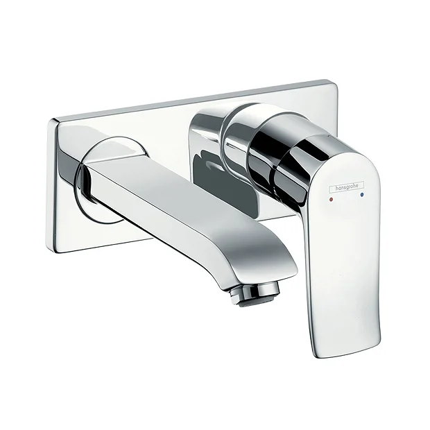 Hansgrohe Metris Wall Mounted Single Lever Basin Mixer With Waste (Short Spout) 3 Hansgrohe Metris Wall Mounted Single Lever Basin Mixer With Waste (Short Spout)