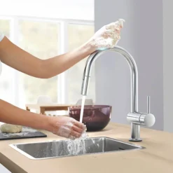 Grohe Minta Touch Electronic Kitchen Sink Mixer With Pull Out Spray - SuperSteel