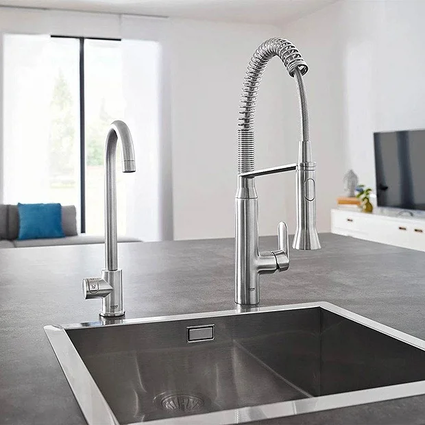 Grohe High C-Spout Mono Blue Home Starter Kit - Stainless Steel 3 Grohe High C-Spout Mono Blue Home Starter Kit - Stainless Steel