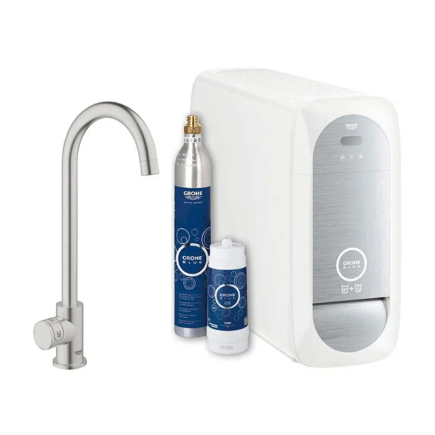 Grohe High C-Spout Mono Blue Home Starter Kit - Stainless Steel 4 Grohe High C-Spout Mono Blue Home Starter Kit - Stainless Steel - Image 2