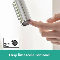 Hansgrohe Focus M41 Single Lever Kitchen Mixer 240 With Pull Out Spray - Chrome -Roc Bathroom Furni Store 31815000 d4