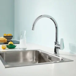 Grohe QuickFix Start Edge Single Lever Kitchen Sink Mixer