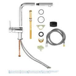 Grohe Minta Kitchen Sink Mixer With Pull Out Spray - Chrome