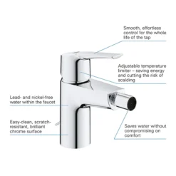 Grohe QuickFix Start S-Size Bidet Mixer With Retractable Chain -Roc Bathroom Furni Store 32281002 d1 1