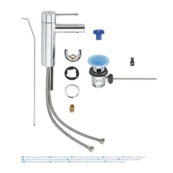 Grohe Essence S-Size Mono Basin Mixer With Pop-up Waste 12 Grohe Essence S-Size Mono Basin Mixer With Pop-up Waste -Roc Bathroom Furni Store 32898001 d3