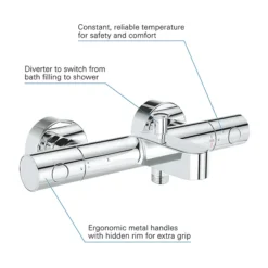 Grohe Precision Get Thermostatic Bath Mixer 1/2" -Roc Bathroom Furni Store 34774000 d1