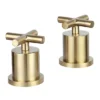 JTP Solex Brushed Brass Deck Mounted Panel Valves (Pair) -Roc Bathroom Furni Store 66809bbr l