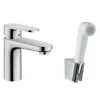 Hansgrohe Vernis Blend Single Lever Basin Mixer 100 With Bidet Spray And 160cm Shower Hose -Roc Bathroom Furni Store 71215000 l