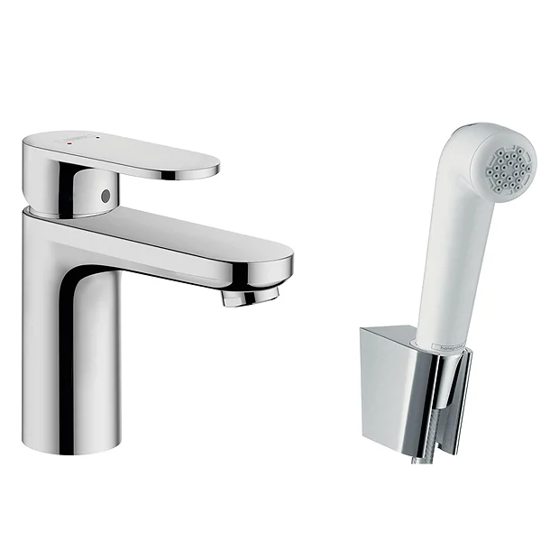 Hansgrohe Vernis Blend Single Lever Basin Mixer 100 With Bidet Spray And 160cm Shower Hose 3 Hansgrohe Vernis Blend Single Lever Basin Mixer 100 With Bidet Spray And 160cm Shower Hose