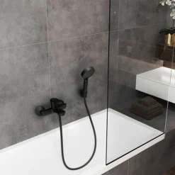 Hansgrohe Vernis Blend Exposed Single Lever Bath Shower Mixer - Matt Black -Roc Bathroom Furni Store 71440670ai1