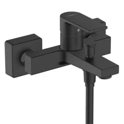 Hansgrohe Vernis Shape Exposed Single Lever Bath Shower Mixer - Matt Black -Roc Bathroom Furni Store 71450670 l