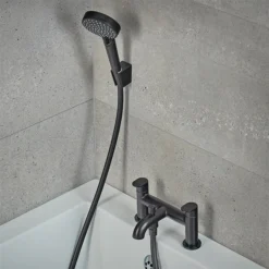 Hansgrohe Vernis Blend Bath Shower Mixer With Kit - Matt Black -Roc Bathroom Furni Store 71461670.ai2