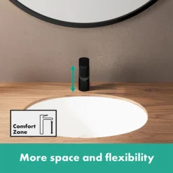 Hansgrohe Vernis Blend Single Lever Basin Mixer 100 With Pop-up Waste - Matt Black -Roc Bathroom Furni Store 71551670ai2