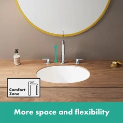 Hansgrohe Vernis Blend 3-Hole Basin Mixer 100 With Pop-up Waste - Chrome -Roc Bathroom Furni Store 71553000ai2