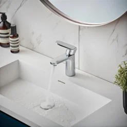 Hansgrohe Vernis Blend Single Lever Basin Mixer 100 Without Waste - Chrome -Roc Bathroom Furni Store 7158000.ai1
