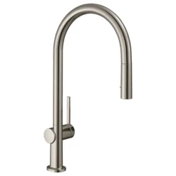 Hansgrohe Talis M54 Single Lever Kitchen Mixer 210 With Pull Out Spray - Stainless Steel -Roc Bathroom Furni Store 72800800 l