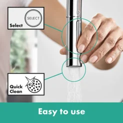 Hansgrohe Talis M54 Single Lever Kitchen Mixer 210 With Pull Out Spray And SBox - Chrome 10 Hansgrohe Talis M54 Single Lever Kitchen Mixer 210 With Pull Out Spray And SBox - Chrome -Roc Bathroom Furni Store 72801000 d1n