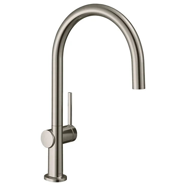 Hansgrohe Talis M54 220 C-Spout Single Lever Kitchen Mixer - Stainless Steel 4 Hansgrohe Talis M54 220 C-Spout Single Lever Kitchen Mixer - Stainless Steel - Image 2