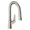 Hansgrohe Talis M51 Single Lever Kitchen Mixer 160 With Pull Out Spray - Stainless Steel 2 Hansgrohe Talis M51 Single Lever Kitchen Mixer 160 With Pull Out Spray - Stainless Steel -Roc Bathroom Furni Store 72815800 l