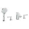 Roca Escuadra 4-Hole Bath Shower Mixer With Kit
