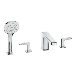 Roca Escuadra 4-Hole Bath Shower Mixer With Kit