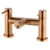 Arezzo Round Brushed Bronze Bath Filler Tap -Roc Bathroom Furni Store abrzrbft l
