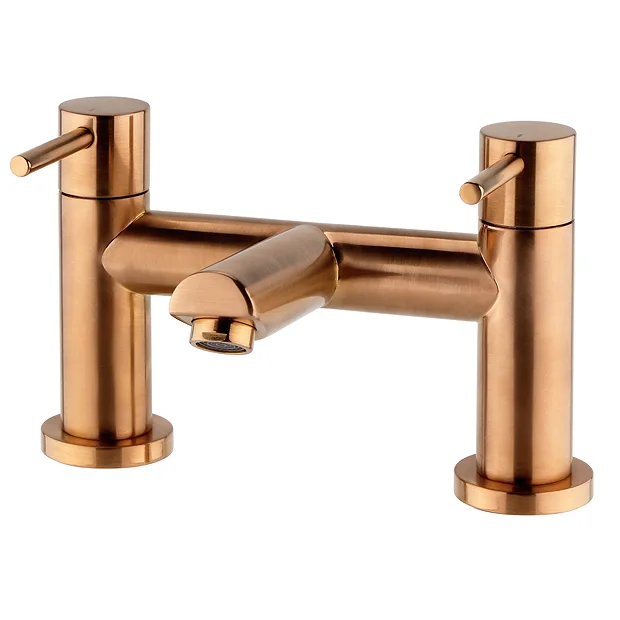 Arezzo Round Brushed Bronze Bath Filler Tap 3 Arezzo Round Brushed Bronze Bath Filler Tap